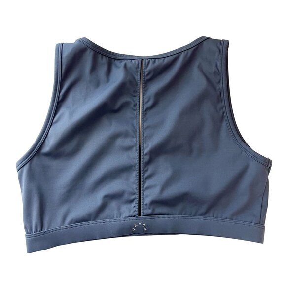 Varley Blue Gray Scoop Neck Sport Bra - Size Medium - Picture 2 of 3